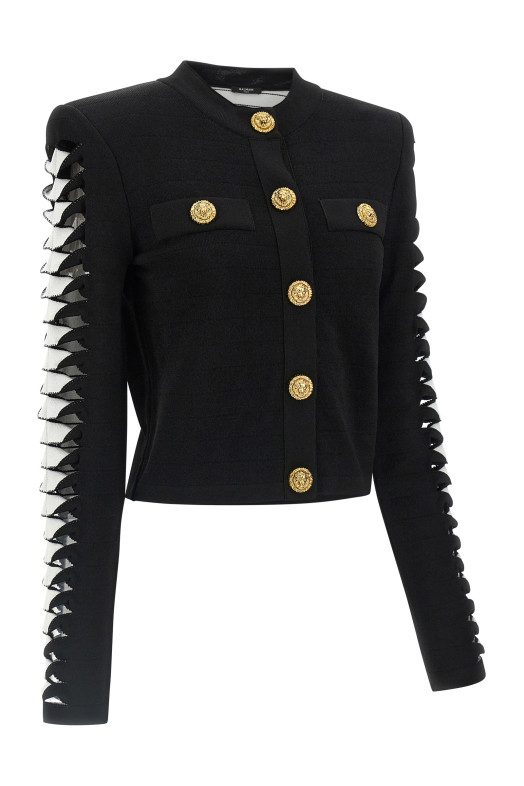Блейзер з вирізом Чорний BALMAIN FF0KL260KI98EAB Блейзер з вирізом Чорний BALMAIN FF0KL260KI98EAB
