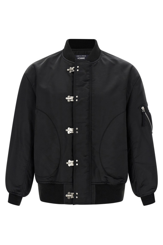Нейлонова куртка-бомбер Чорна COMME DES GARҪONS HOMME HPJ0031 Нейлонова куртка-бомбер Чорна COMME DES GARҪONS HOMME HPJ0031