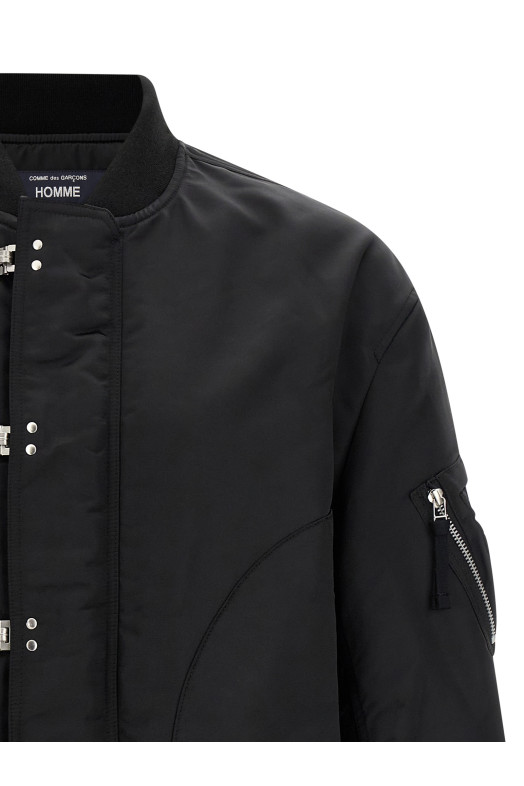 Нейлонова куртка-бомбер Чорна COMME DES GARҪONS HOMME HPJ0031 Нейлонова куртка-бомбер Чорна COMME DES GARҪONS HOMME HPJ0031