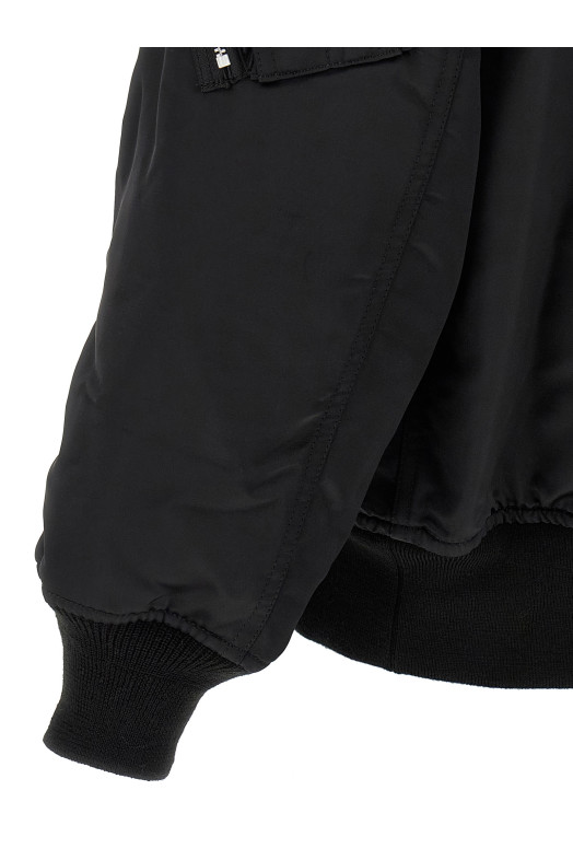 Нейлонова куртка-бомбер Чорна COMME DES GARҪONS HOMME HPJ0031 Нейлонова куртка-бомбер Чорна COMME DES GARҪONS HOMME HPJ0031