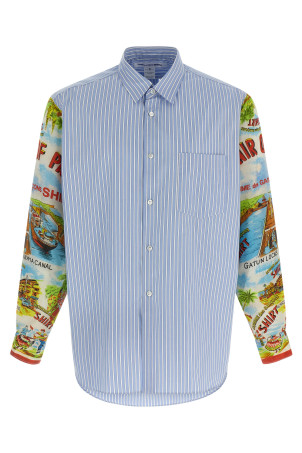 Рубашка с узорчатыми рукавами, разноцветная COMME DES GARCONS SHIRT FPB062W251 Рубашка с узорчатыми рукавами, разноцветная COMME DES GARCONS SHIRT FPB062W251