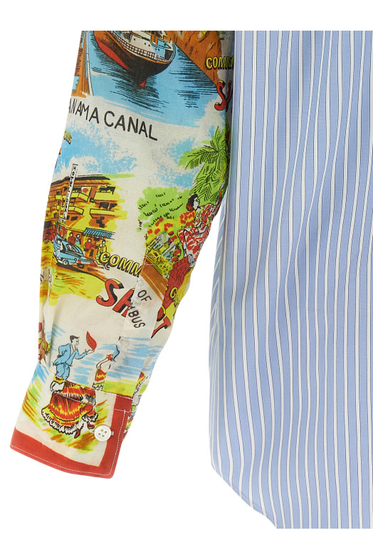 Рубашка с узорчатыми рукавами, разноцветная COMME DES GARCONS SHIRT FPB062W251