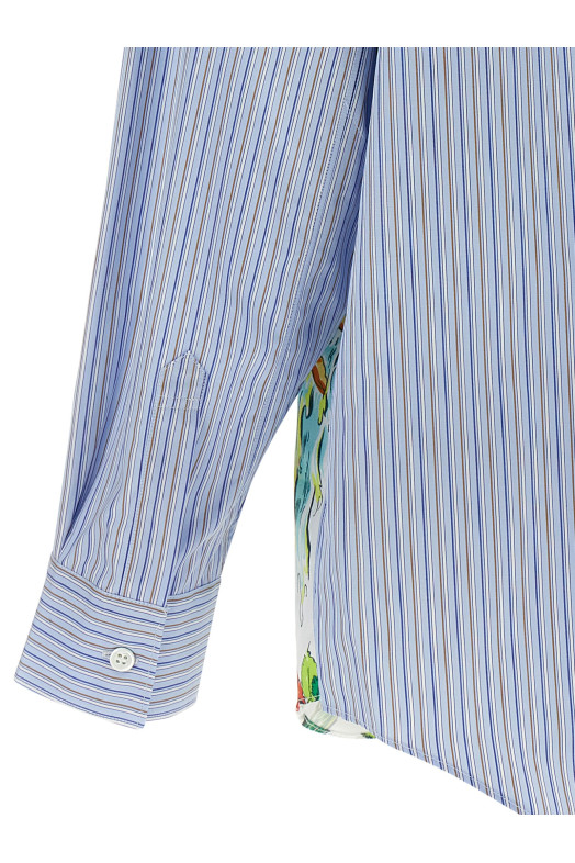 Рубашка с узорчатыми вставками, разноцветная COMME DES GARCONS SHIRT FPB059W251