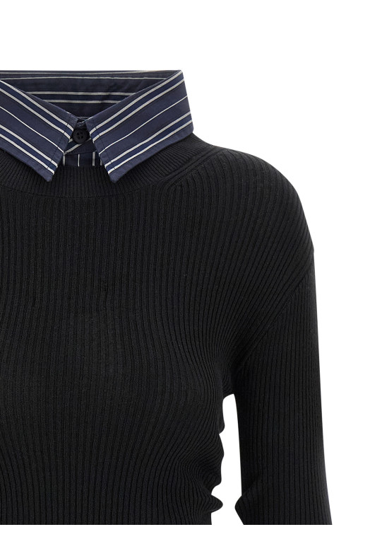 Trompe l'œil shirt sweater Multicolor Trompe l'œil shirt sweater Multicolor