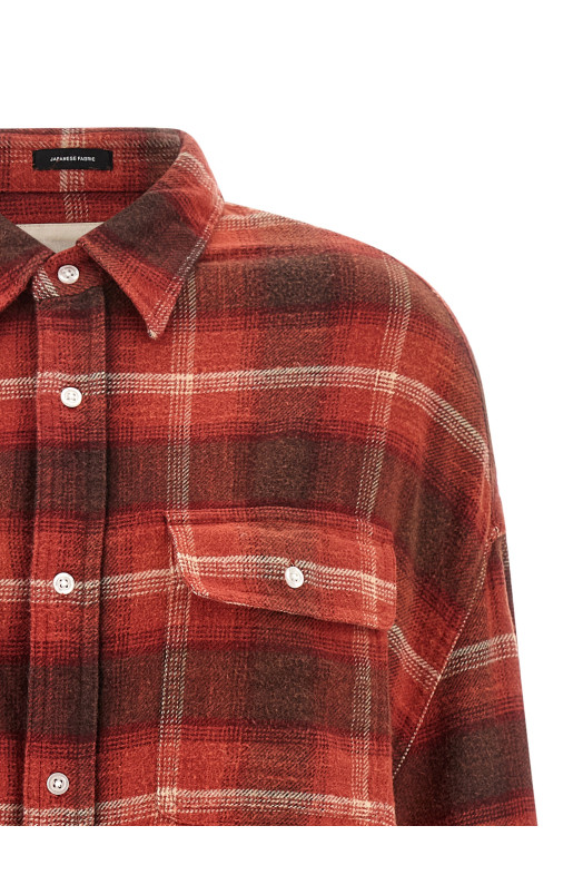 Сорочка з бахромою Червона R13 W7298R599BREDBLACKCREAMPLAID