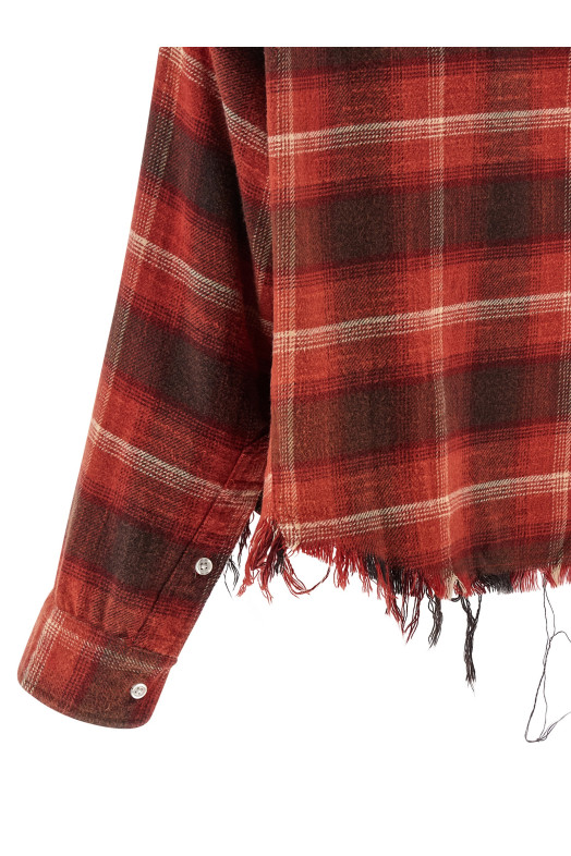 Сорочка з бахромою Червона R13 W7298R599BREDBLACKCREAMPLAID