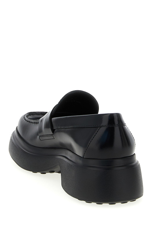 Leather loafers Black