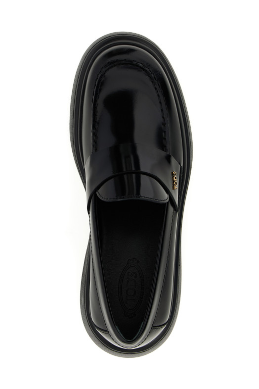 Leather loafers Black