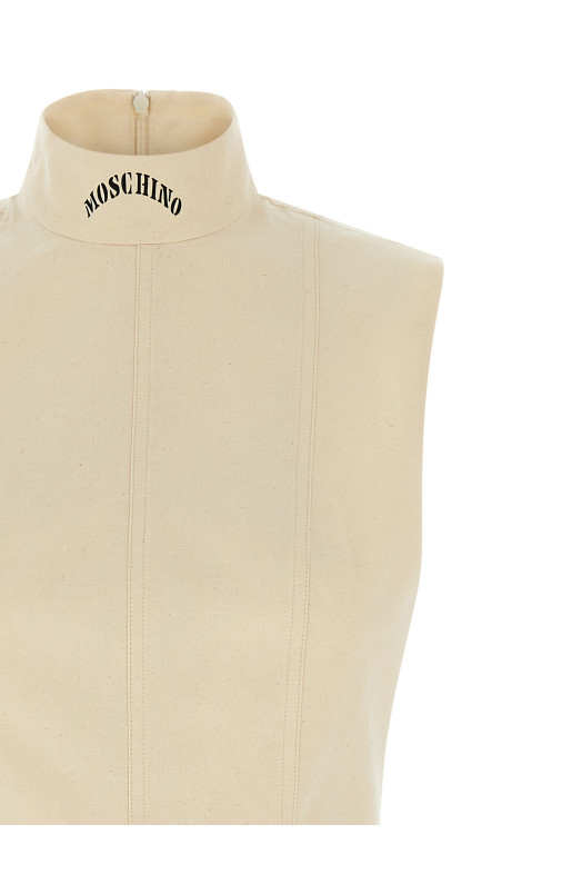 Сукня з грубої тканини Бежева MOSCHINO A043654361002 Сукня з грубої тканини Бежева MOSCHINO A043654361002