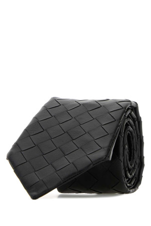 Black leather tie Black BOTTEGA VENETA (813612V2JG0)