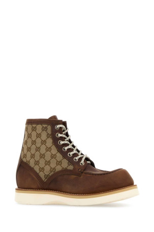 Многоцветные ботильоны из ткани GG и кожи GUCCI (831149AAEZE) Многоцветные ботильоны из ткани GG и кожи GUCCI (831149AAEZE)