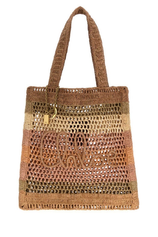Embroidered raffia small Summer Banana shopping bag CHLOE (CH25AS901P73) Embroidered raffia small Summer Banana shopping bag CHLOE (CH25AS901P73)