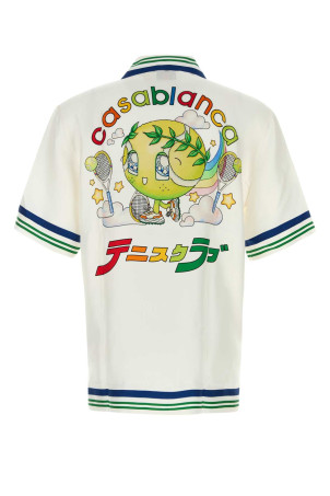 White satin shirt CASABLANCA (MAW25SH00301) White satin shirt CASABLANCA (MAW25SH00301)