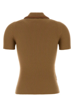 Поло з кашемірової суміші Camel stretch MIU MIU (MMLB74SOOO1747) Поло з кашемірової суміші Camel stretch MIU MIU (MMLB74SOOO1747)