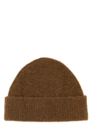 Brown stretch alpaca blend beanie AMI (UBO005KN0135)