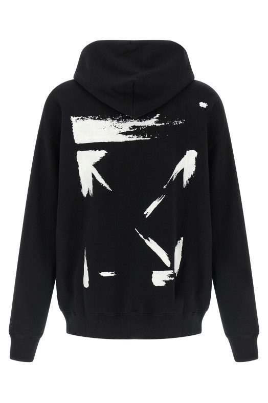 Толстовка с капюшоном «Brush Arrow Skate» Черно-серая OMBB085F25FLE00I10011001 Толстовка с капюшоном «Brush Arrow Skate» Черно-серая OMBB085F25FLE00I10011001