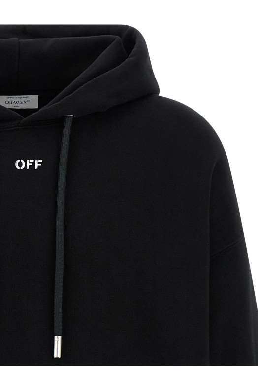 Толстовка с капюшоном «Brush Arrow Skate» Черно-серая OMBB085F25FLE00I10011001 Толстовка с капюшоном «Brush Arrow Skate» Черно-серая OMBB085F25FLE00I10011001