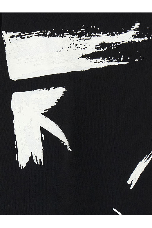 Толстовка с капюшоном «Brush Arrow Skate» Черно-серая OMBB085F25FLE00I10011001 Толстовка с капюшоном «Brush Arrow Skate» Черно-серая OMBB085F25FLE00I10011001