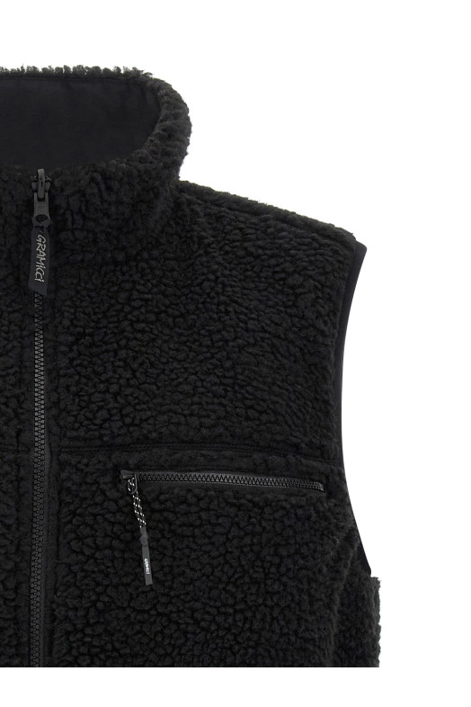 'Reversible Sherpa' vest Black