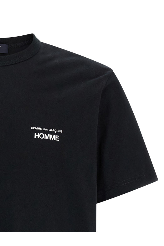Футболка з логотипом Чорно-сіра COMME DES GARҪONS HOMME HPT1011 Футболка з логотипом Чорно-сіра COMME DES GARҪONS HOMME HPT1011