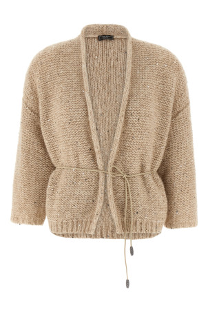 Кардиган з муліне-пряжі Бежевий E99728F03A09243044
