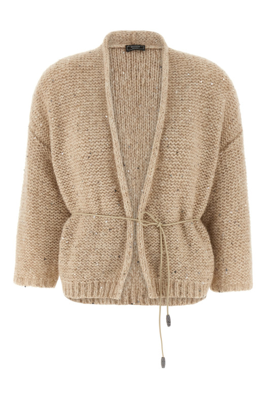 Кардиган з муліне-пряжі Бежевий E99728F03A09243044