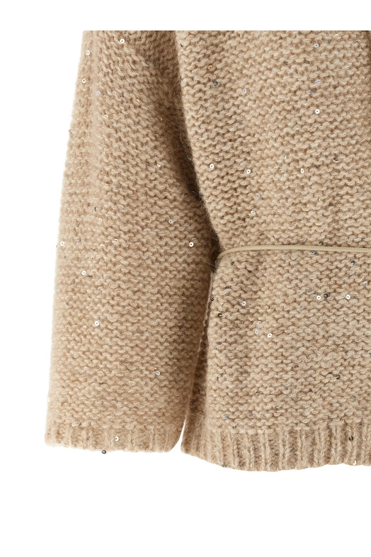 Кардиган з муліне-пряжі Бежевий E99728F03A09243044