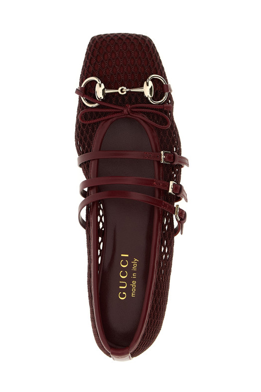 Балетки «Gucci» бордовые 835077FAEQZ6207