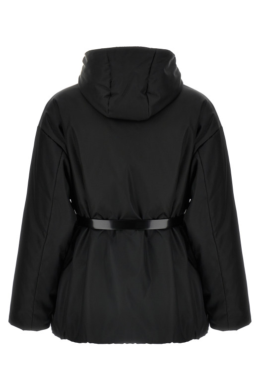 Re-Nylon logo raincoat Black Re-Nylon logo raincoat Black