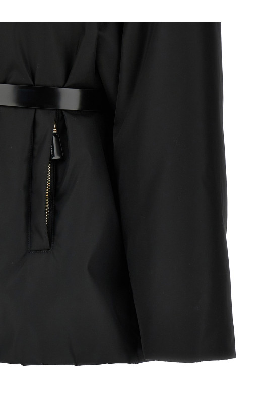 Re-Nylon logo raincoat Black Re-Nylon logo raincoat Black