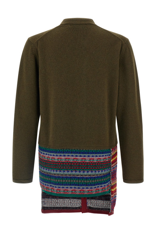 Жаккардовый кардиган с вставками Зеленый COMME DES GARÇONS HOMME PLUS PPN0031