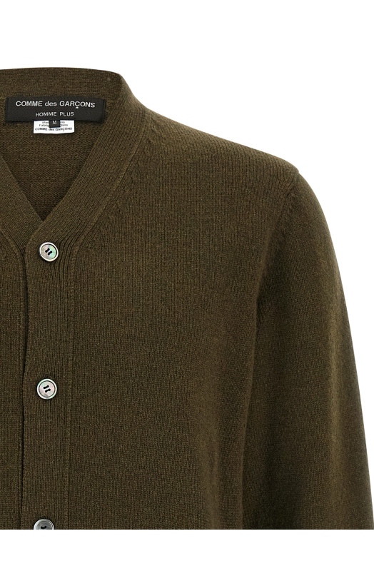 Жаккардовый кардиган с вставками Зеленый COMME DES GARÇONS HOMME PLUS PPN0031