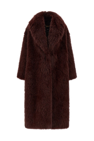 Штучне хутро бордового кольору ELISABETTA FRANCHI CP69A58E2EA4 Штучне хутро бордового кольору ELISABETTA FRANCHI CP69A58E2EA4