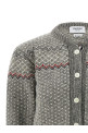 'Fairisle Jersey Float' cardigan Gray