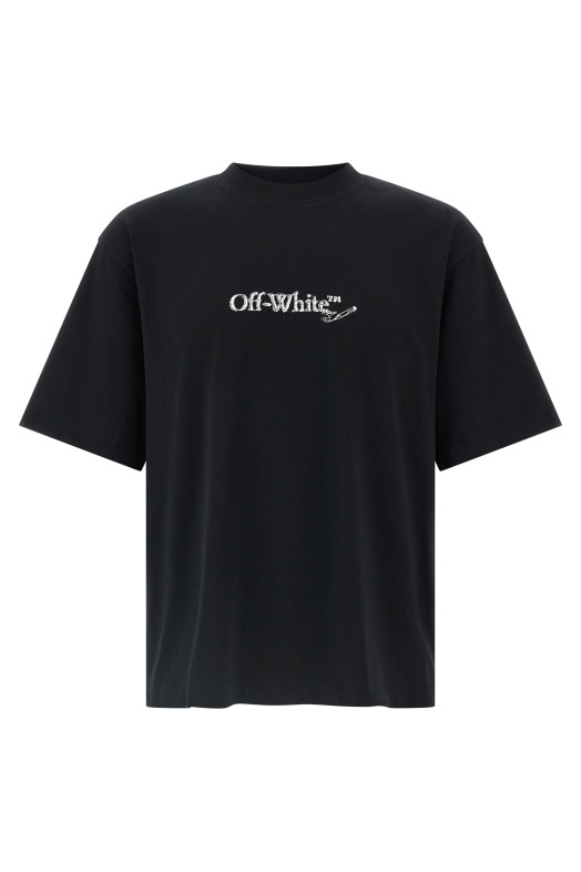 'Scribble Arrow Skate' T-shirt Black-grey