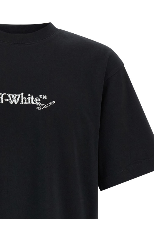 'Scribble Arrow Skate' T-shirt Black-grey