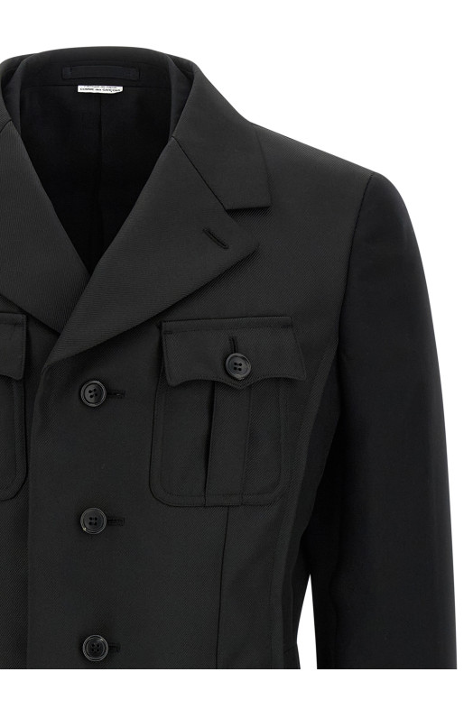Двухслойный блейзер Черный COMME DES GARÇONS HOMME PLUS PPJ0411