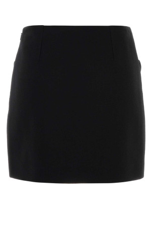 Black wool mini skirt VERSACE (10217771A12789)
