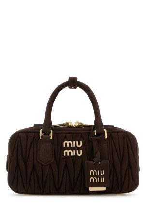 Dark brown suede Arcadie handbag MIU MIU (5BB142VOONAB7O) Dark brown suede Arcadie handbag MIU MIU (5BB142VOONAB7O)