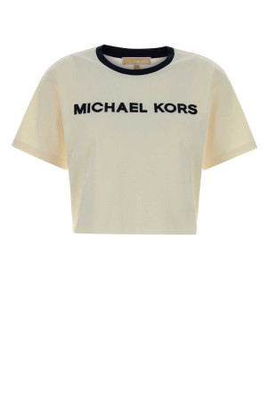 Хлопковая футболка цвета слоновой кости MICHAEL BY MICHAEL KORS (MF551WN2ZU) Хлопковая футболка цвета слоновой кости MICHAEL BY MICHAEL KORS (MF551WN2ZU)