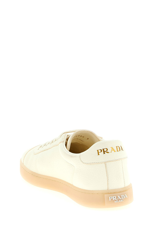 Кросівки з оленячої шкіри Білі PRADA 2EE394FG000013F0304 Кросівки з оленячої шкіри Білі PRADA 2EE394FG000013F0304
