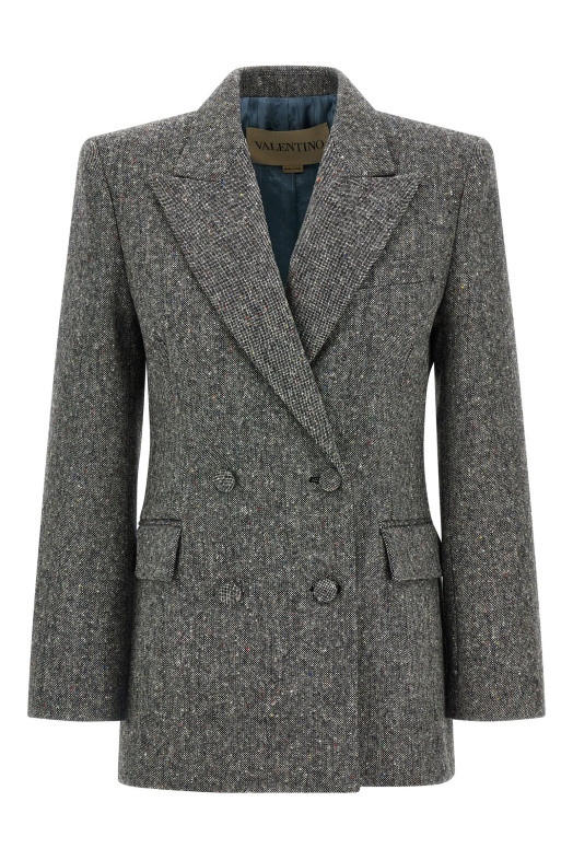 Двубортный блейзер Valentino Garavani Серый B0CE4V29R20AN Двубортный блейзер Valentino Garavani Серый B0CE4V29R20AN