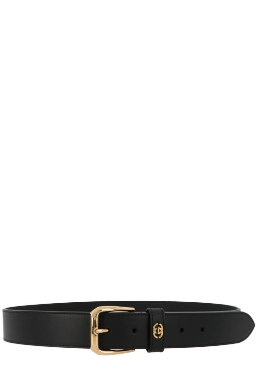 Ремень с квадратной пряжкой Черный GUCCI 673921AP00G1000