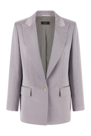 Сатиновый блейзер серый E0119707556066