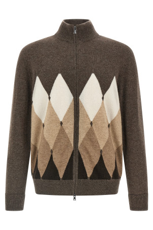 Кардиган Argyle Brown BALLANTYNE B2K03612KA894500 Кардиган Argyle Brown BALLANTYNE B2K03612KA894500