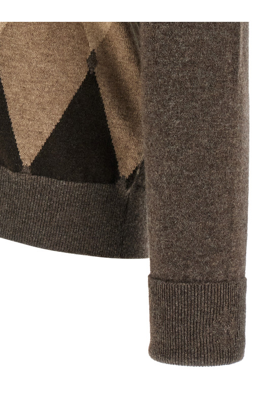 Кардиган Argyle Brown BALLANTYNE B2K03612KA894500 Кардиган Argyle Brown BALLANTYNE B2K03612KA894500