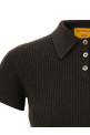 'Shrunken' polo shirt Brown