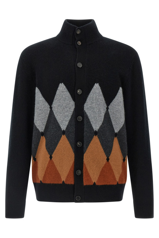 Кардиган Argyle Black BALLANTYNE B2K1467K0A895500 Кардиган Argyle Black BALLANTYNE B2K1467K0A895500