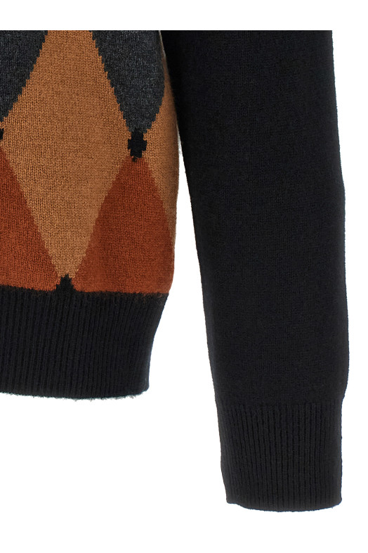 Кардиган Argyle Black BALLANTYNE B2K1467K0A895500 Кардиган Argyle Black BALLANTYNE B2K1467K0A895500