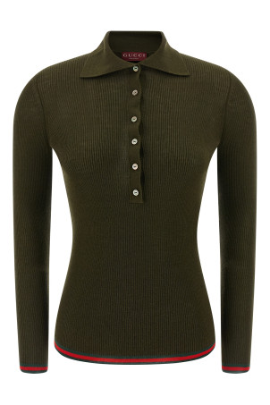 'Nastro Web' polo shirt Green